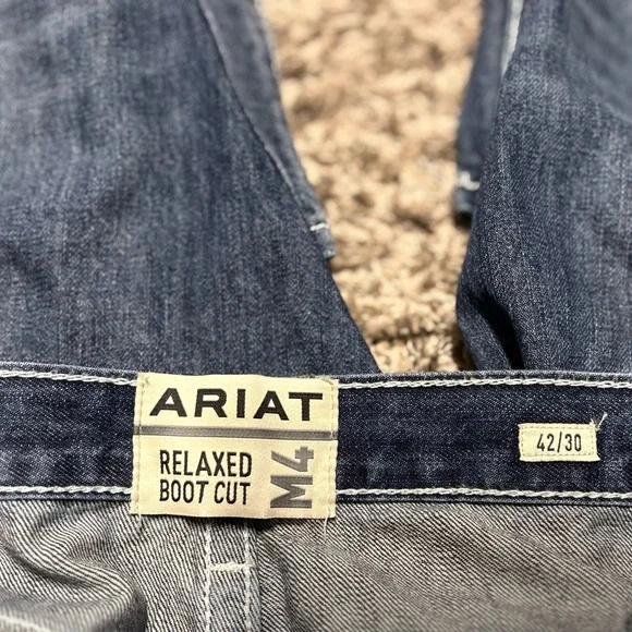 Ariat Men's M4 Low Rise Coltrane Durango Medium Wash Boot Cut Jeans New W/O Tag